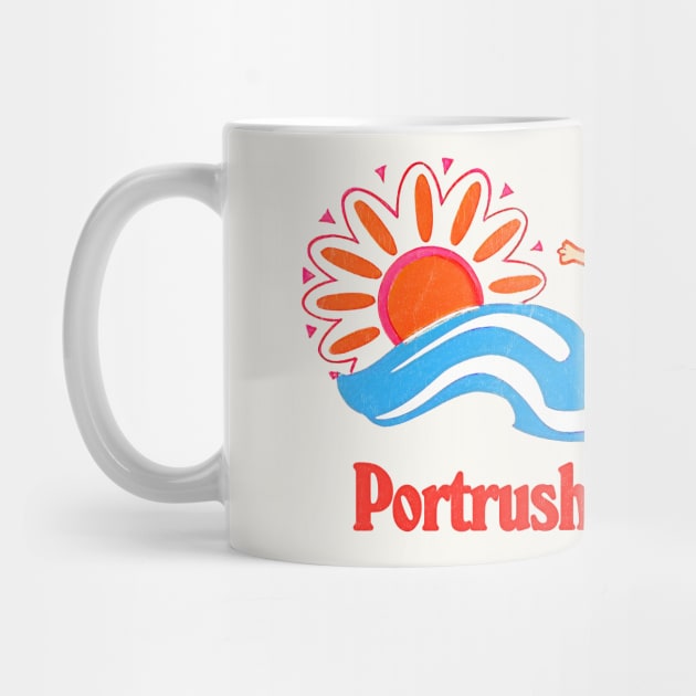 Portrush - Irish Retro Surf Gift Design by feck!